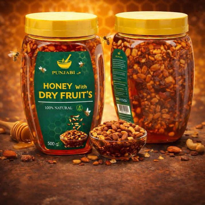 Punjabi Suad Dry Fruit Honey – 100% Natural Honey with Premium Dry Fruits