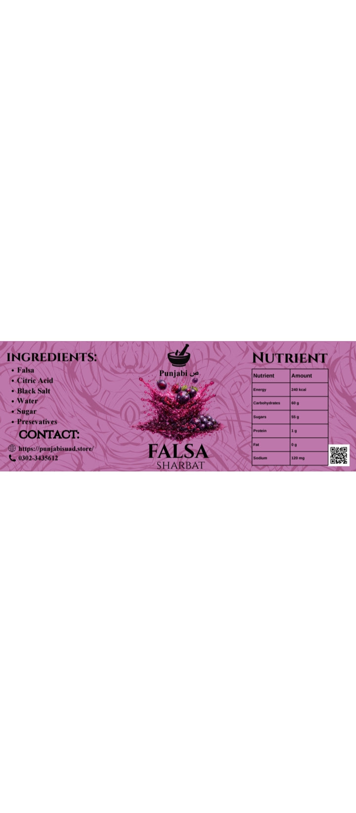 Punjabi Suad™ Falsa Sharbat – Refreshing Berry Drink