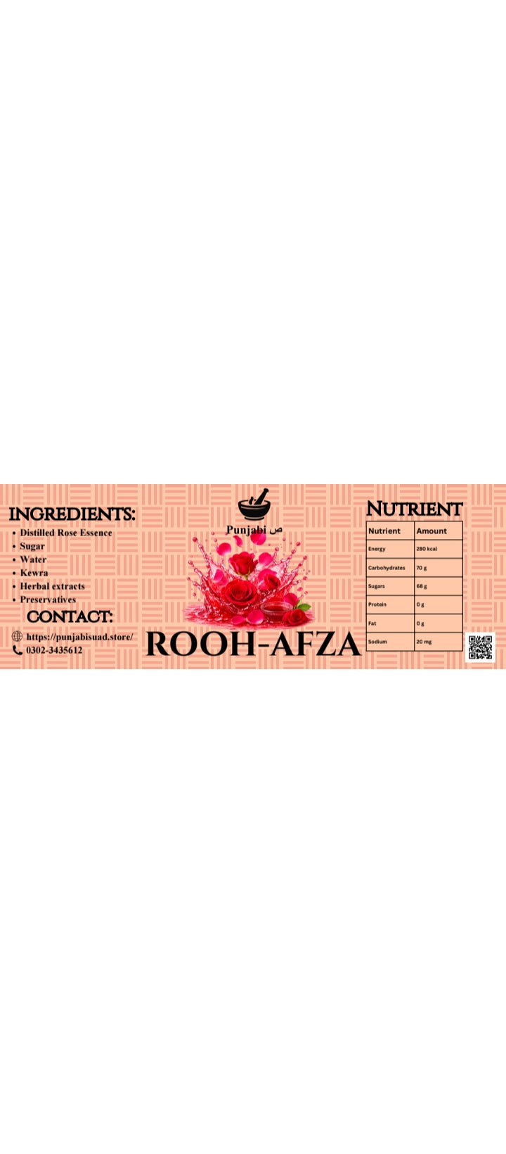 Punjabi Suad Rooh-Afza – Distilled Rose Essence Sharbat