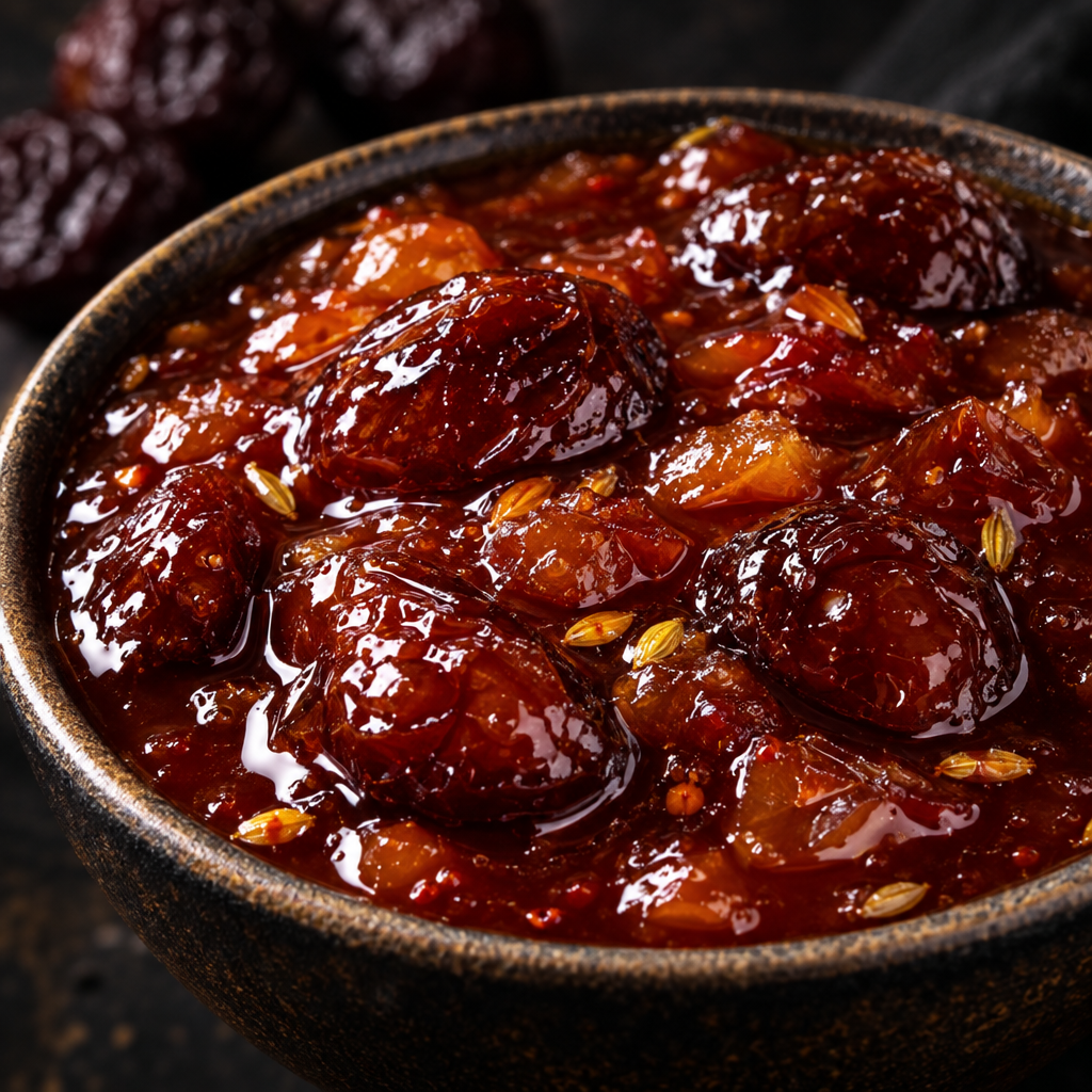 Aloo Bukhara Chutney Closeup