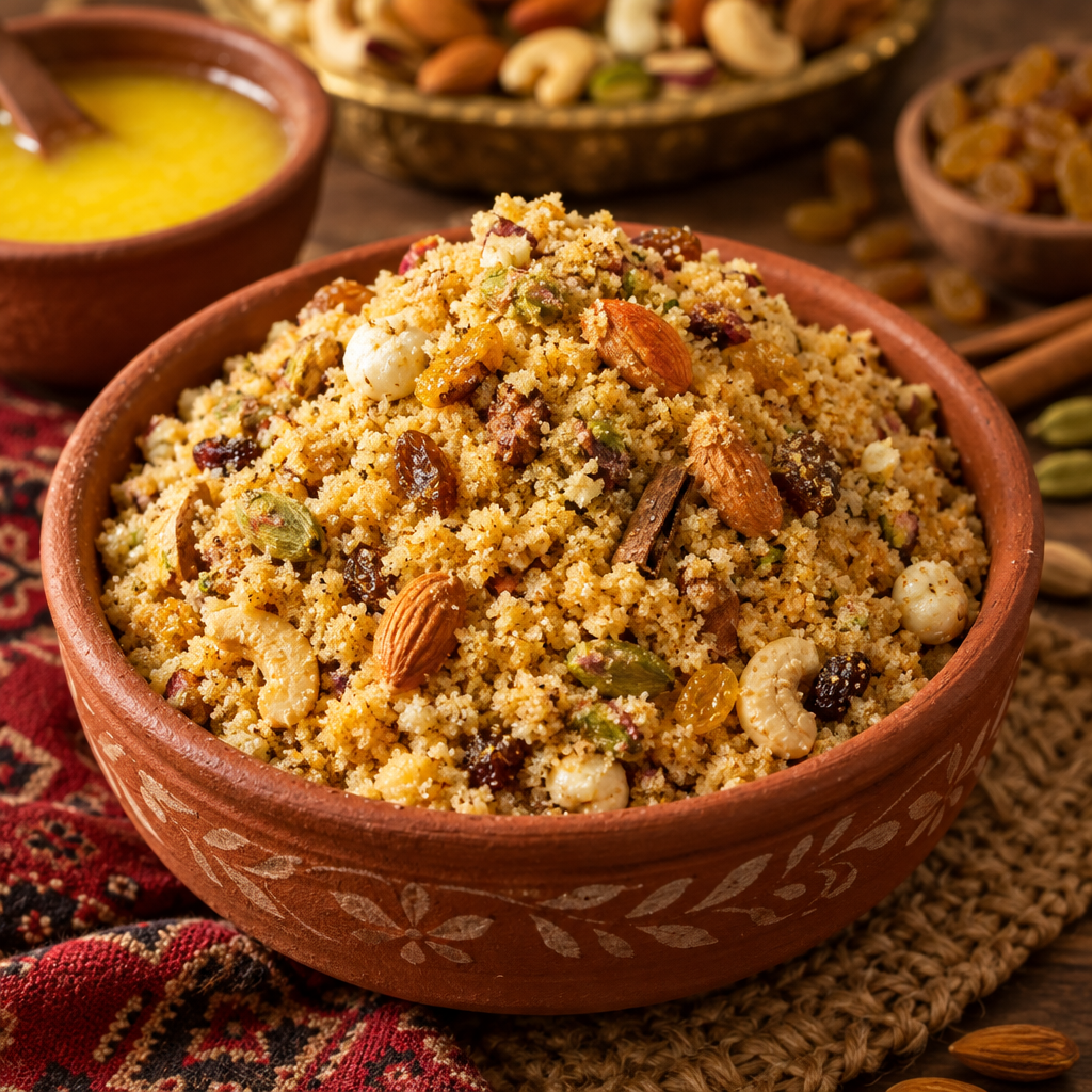 Desi Ghee Panjiri - Clay Bowl