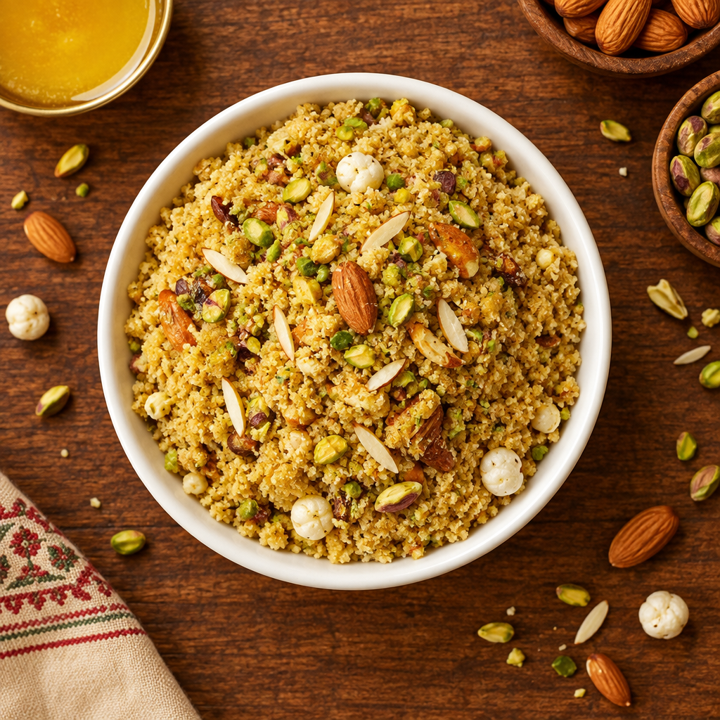 Desi Ghee Panjiri - Flat Lay