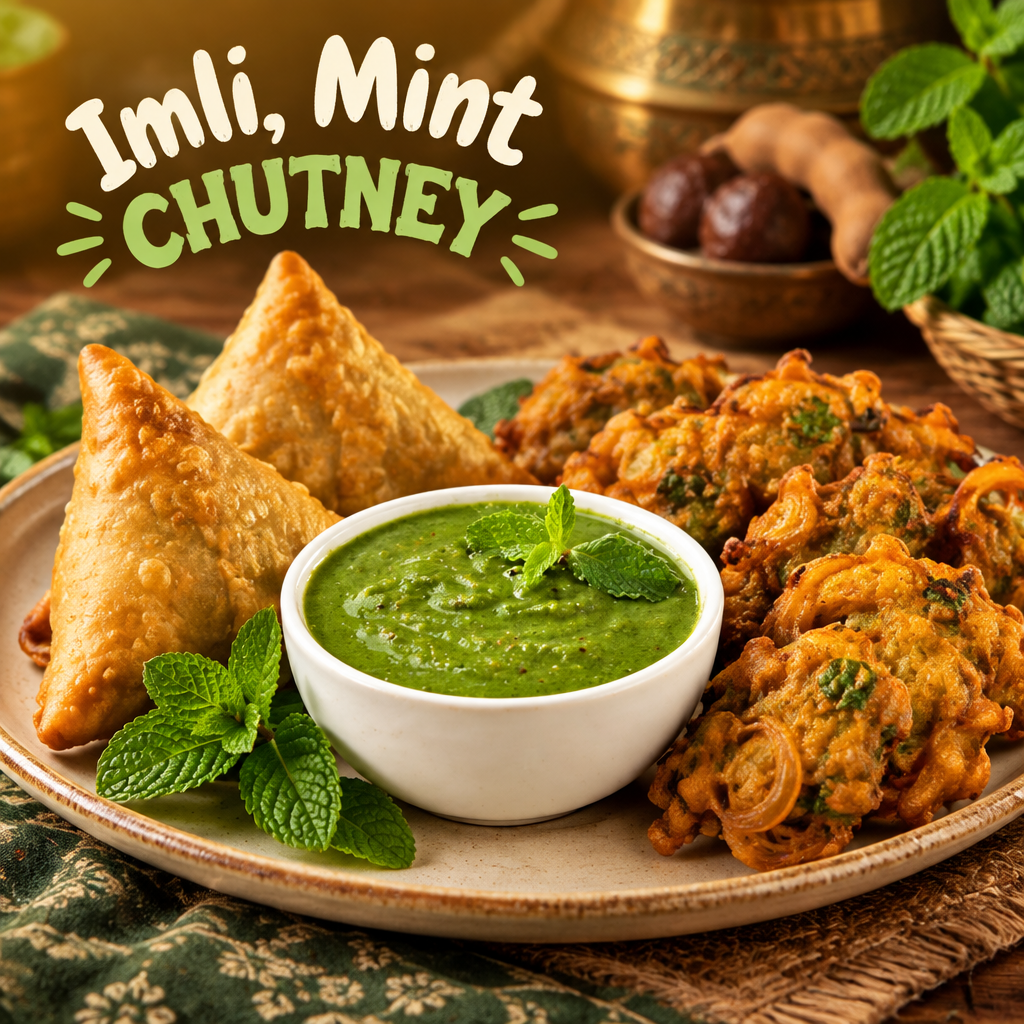 Imli Mint Chutney Serving